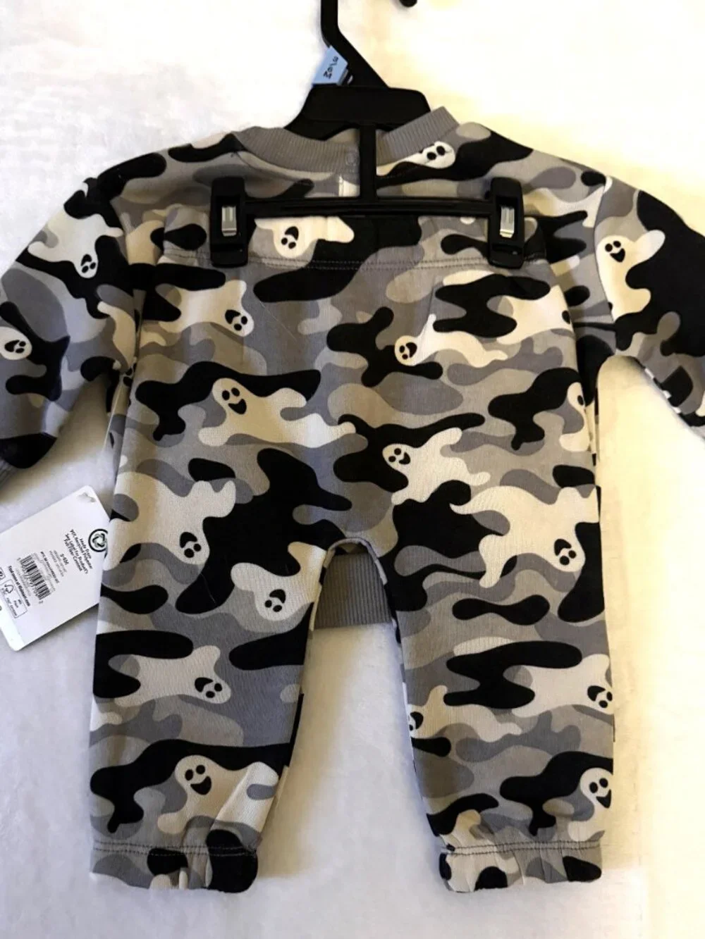 Disney Halloween Nightmare Before Christmas B/W/G 6-9 M Ghost Outfit 3-6 M NWT